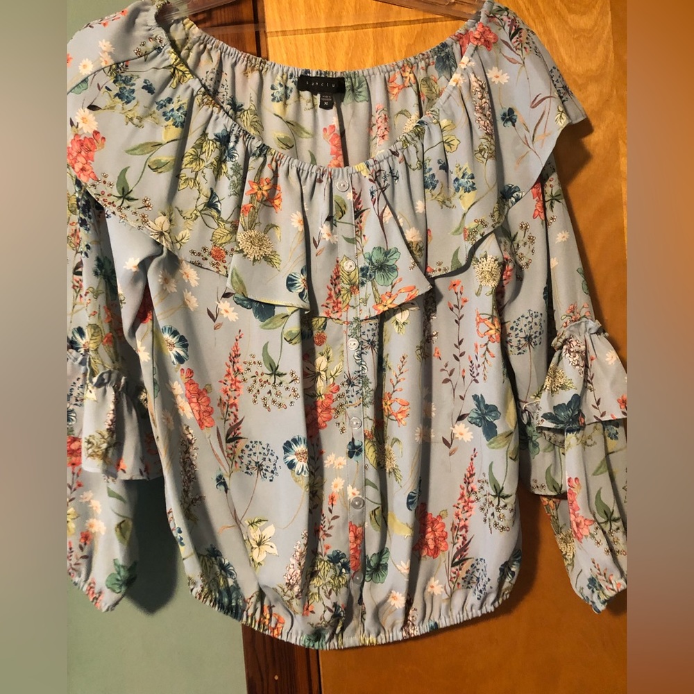 EUC Sanctuary chiffon floral top